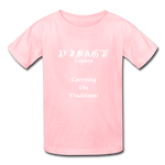 D'IMAG'E Legacy Wordmark & Slogan Youth T-Shirt - pink