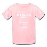 D'IMAG'E Legacy Wordmark & Slogan Youth T-Shirt - pink