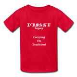 D'IMAG'E Legacy Wordmark & Slogan Youth T-Shirt - red