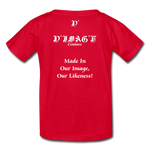 D'IMAG'E Legacy Wordmark & Slogan Youth T-Shirt - red