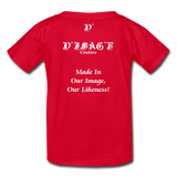 D'IMAG'E Legacy Wordmark & Slogan Youth T-Shirt - red