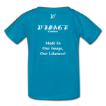 D'IMAG'E Legacy Wordmark & Slogan Youth T-Shirt - turquoise