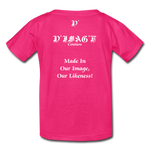 D'IMAG'E Legacy Wordmark & Slogan Youth T-Shirt - fuchsia