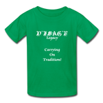 D'IMAG'E Legacy Wordmark & Slogan Youth T-Shirt - kelly green