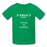 D'IMAG'E Legacy Wordmark & Slogan Youth T-Shirt - kelly green