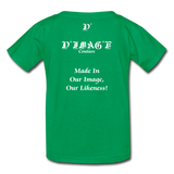 D'IMAG'E Legacy Wordmark & Slogan Youth T-Shirt - kelly green