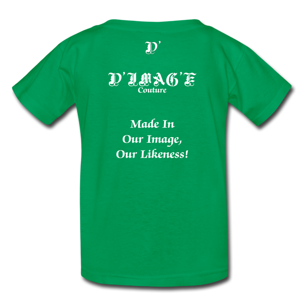 D'IMAG'E Legacy Wordmark & Slogan Youth T-Shirt - kelly green