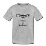 D'IMAG'E Legacy Wordmark & Slogan Youth Premium T-Shirt - heather gray