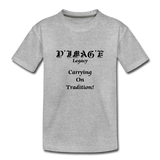 D'IMAG'E Legacy Wordmark & Slogan Youth Premium T-Shirt - heather gray