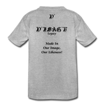 D'IMAG'E Legacy Wordmark & Slogan Youth Premium T-Shirt - heather gray