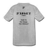 D'IMAG'E Legacy Wordmark & Slogan Youth Premium T-Shirt - heather gray