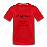 D'IMAG'E Legacy Wordmark & Slogan Youth Premium T-Shirt - red