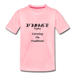 D'IMAG'E Legacy Wordmark & Slogan Youth Premium T-Shirt - pink