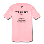 D'IMAG'E Legacy Wordmark & Slogan Youth Premium T-Shirt - pink