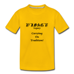 D'IMAG'E Legacy Wordmark & Slogan Youth Premium T-Shirt - sun yellow