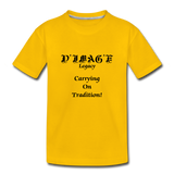 D'IMAG'E Legacy Wordmark & Slogan Youth Premium T-Shirt - sun yellow