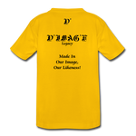 D'IMAG'E Legacy Wordmark & Slogan Youth Premium T-Shirt - sun yellow