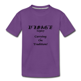 D'IMAG'E Legacy Wordmark & Slogan Youth Premium T-Shirt - purple