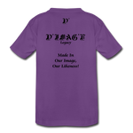 D'IMAG'E Legacy Wordmark & Slogan Youth Premium T-Shirt - purple