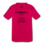 D'IMAG'E Legacy Wordmark & Slogan Youth Premium T-Shirt - dark pink