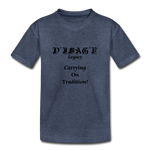 D'IMAG'E Legacy Wordmark & Slogan Youth Premium T-Shirt - heather blue