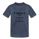 D'IMAG'E Legacy Wordmark & Slogan Youth Premium T-Shirt - heather blue