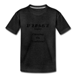 D'IMAG'E Legacy Wordmark & Slogan Youth Premium T-Shirt - charcoal gray