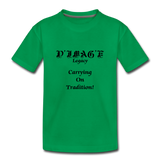 D'IMAG'E Legacy Wordmark & Slogan Youth Premium T-Shirt - kelly green