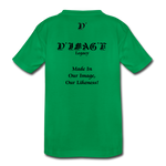 D'IMAG'E Legacy Wordmark & Slogan Youth Premium T-Shirt - kelly green