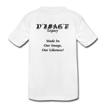 D'IMAG'E Legacy Wordmark & Slogan Toddler Premium T-Shirt - white