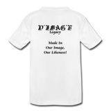 D'IMAG'E Legacy Wordmark & Slogan Toddler Premium T-Shirt - white