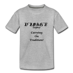 D'IMAG'E Legacy Wordmark & Slogan Toddler Premium T-Shirt - heather gray