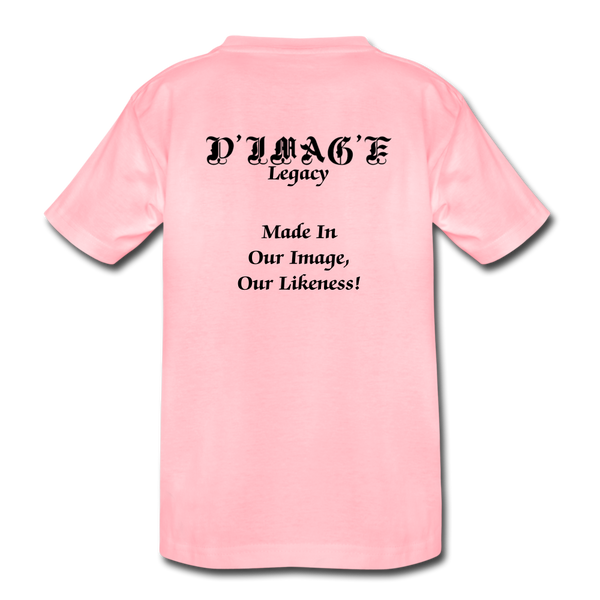 D'IMAG'E Legacy Wordmark & Slogan Toddler Premium T-Shirt - pink