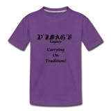 D'IMAG'E Legacy Wordmark & Slogan Toddler Premium T-Shirt - purple