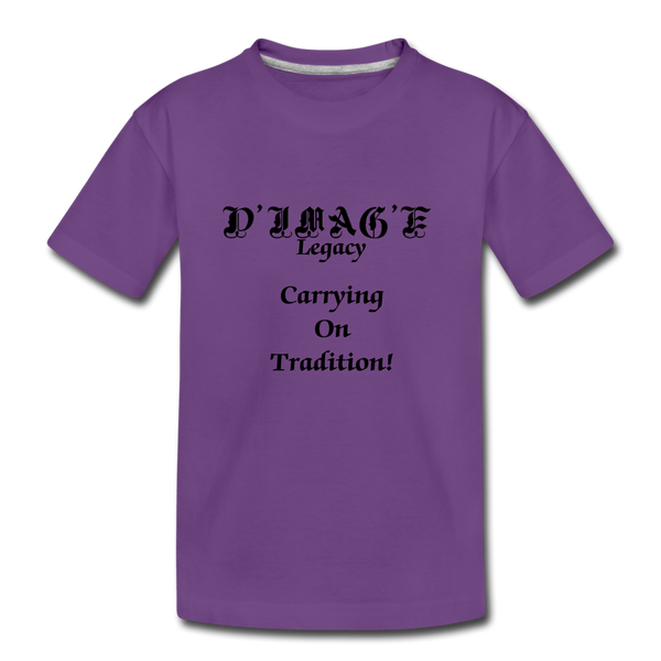 D'IMAG'E Legacy Wordmark & Slogan Toddler Premium T-Shirt - purple