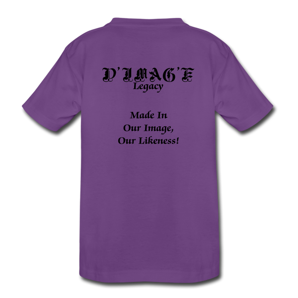 D'IMAG'E Legacy Wordmark & Slogan Toddler Premium T-Shirt - purple