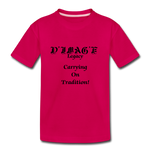 D'IMAG'E Legacy Wordmark & Slogan Toddler Premium T-Shirt - dark pink