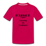 D'IMAG'E Legacy Wordmark & Slogan Toddler Premium T-Shirt - dark pink