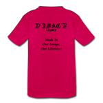 D'IMAG'E Legacy Wordmark & Slogan Toddler Premium T-Shirt - dark pink