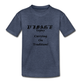 D'IMAG'E Legacy Wordmark & Slogan Toddler Premium T-Shirt - heather blue