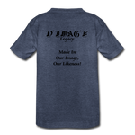 D'IMAG'E Legacy Wordmark & Slogan Toddler Premium T-Shirt - heather blue