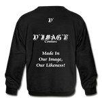 D'IMAG'E Legacy Youth Wordmark & Slogan Unisex Crewneck Sweatshirt - black