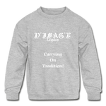 D'IMAG'E Legacy Youth Wordmark & Slogan Unisex Crewneck Sweatshirt - heather gray