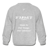 D'IMAG'E Legacy Youth Wordmark & Slogan Unisex Crewneck Sweatshirt - heather gray