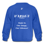 D'IMAG'E Legacy Youth Wordmark & Slogan Unisex Crewneck Sweatshirt - royal blue