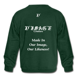 D'IMAG'E Legacy Youth Wordmark & Slogan Unisex Crewneck Sweatshirt - forest green