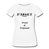 D'IMAG'E Couture Wordmark & Slogan Women's Premium T-Shirt - white