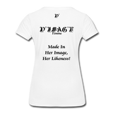 D'IMAG'E Couture Wordmark & Slogan Women's Premium T-Shirt - white