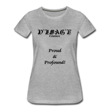 D'IMAG'E Couture Wordmark & Slogan Women's Premium T-Shirt - heather gray