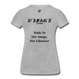 D'IMAG'E Couture Wordmark & Slogan Women's Premium T-Shirt - heather gray